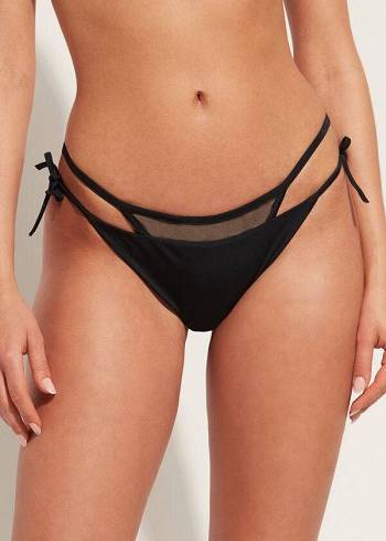 Calzedonia Brazilian String Tokyo Bikinibroekjes Dames Zwart | NL2849EX