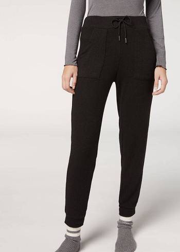Calzedonia Cashmere Blend Stretch Leggings Dames Zwart | NL1569SO