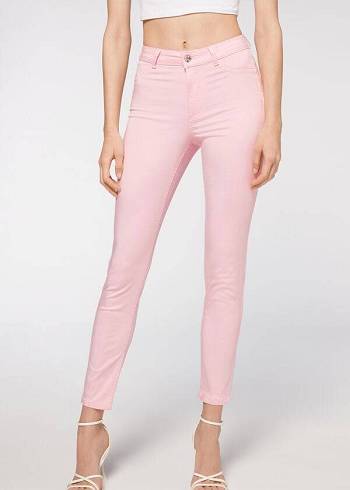 Calzedonia Eco Light Push Up Denim Jeans Dames Roze | NL1612EX