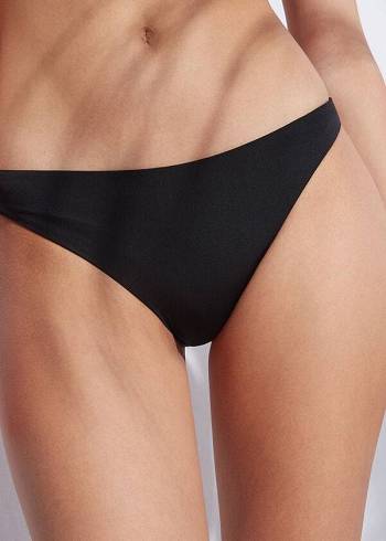 Calzedonia Indonesia Eco Low rise Bikinibroekjes Dames Zwart | NL2718PQ