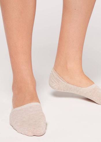Calzedonia Linen and Viscose Invisible Sokken Dames Beige | NL1975WY
