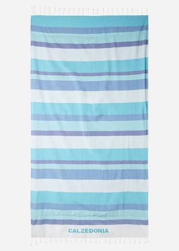 Calzedonia Logo Beach Towel Accessoires Dames Blauw Strepen | NL2914OR