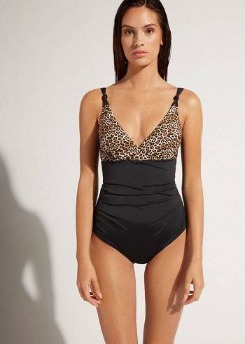 Calzedonia One Piece Malindi Badpakken Dames Zwart | NL2025MA